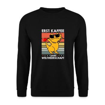Bartagame Bearded Dragon Kaffee-Sonnenbrille - Unisex Pullover - Schwarz - Vorne - Alina (178cm) & Michal (187cm)