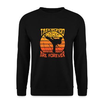 Taekwondo Mama - Unisex Sweatshirt - black - Front - Alina (178cm) & Michal (187cm)