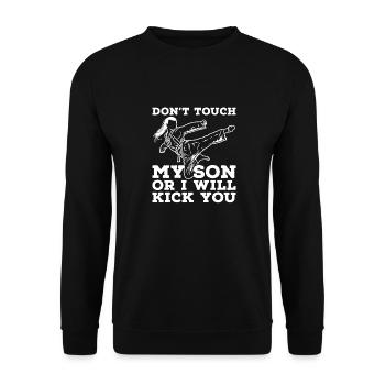 Taekwondo Mama Drôle - Sweat-shirt Unisexe - noir - Devant - Alina (178cm) & Michal (187cm)