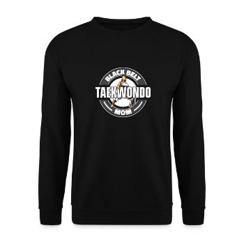 Taekwondo Mama - Unisex Sweatshirt - black - Front - Alina (178cm) & Michal (187cm)
