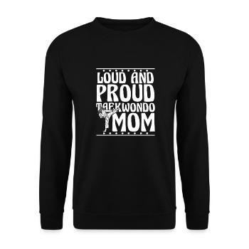 Taekwondo Mama - Unisex Sweatshirt - black - Front - Alina (178cm) & Michal (187cm)