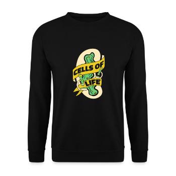 Biology Biologist Cells Molecular Biologist - Unisex Sweatshirt - black - Front - Alina (178cm) & Michal (187cm)