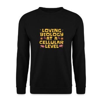 Biologie Biologe Zellen Molekularbiologe - Unisex Pullover - Schwarz - Vorne - Alina (178cm) & Michal (187cm)