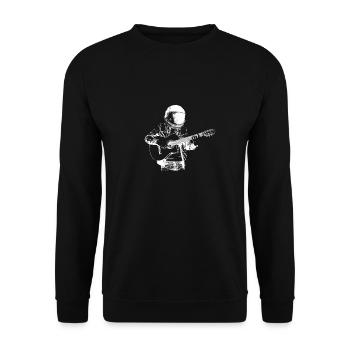 Guitare acoustique Astronaute - Sweat-shirt Unisexe - noir - Devant - Alina (178cm) & Michal (187cm)