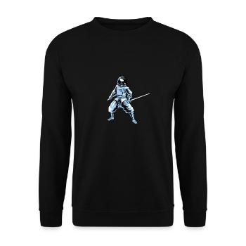 Ninja Astronaut - Unisex Pullover - Schwarz - Vorne - Alina (178cm) & Michal (187cm)