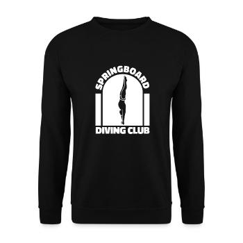 Turmspringen Turmspringer Verein - Unisex Pullover - Schwarz - Vorne - Alina (178cm) & Michal (187cm)