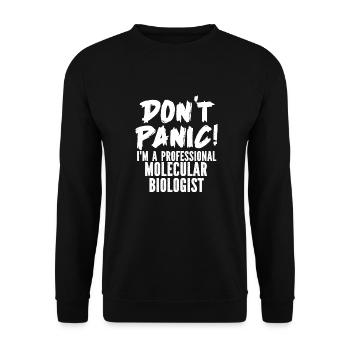 Biologie Biologe Humor Molekularbiologe - Unisex Pullover - Schwarz - Vorne - Alina (178cm) & Michal (187cm)