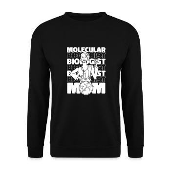 Biologiste en biologie Maman Biologiste moléculaire - Sweat-shirt Unisexe - noir - Devant - Alina (178cm) & Michal (187cm)