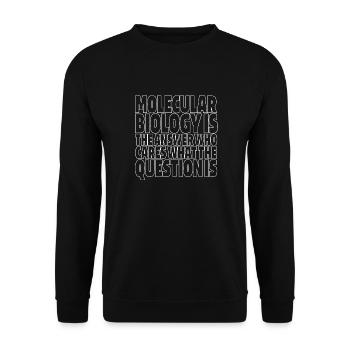 Biologie Biologe Sarkastisch Molekularbiologe - Unisex Pullover - Schwarz - Vorne - Alina (178cm) & Michal (187cm)