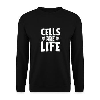 Biologie Biologe Zellen Molekularbiologe - Unisex Pullover - Schwarz - Vorne - Alina (178cm) & Michal (187cm)