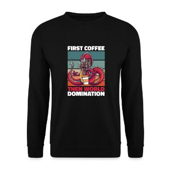 Bearded Bearded Dragon Coffee - Unisex Sweatshirt - black - Front - Alina (178cm) & Michal (187cm)