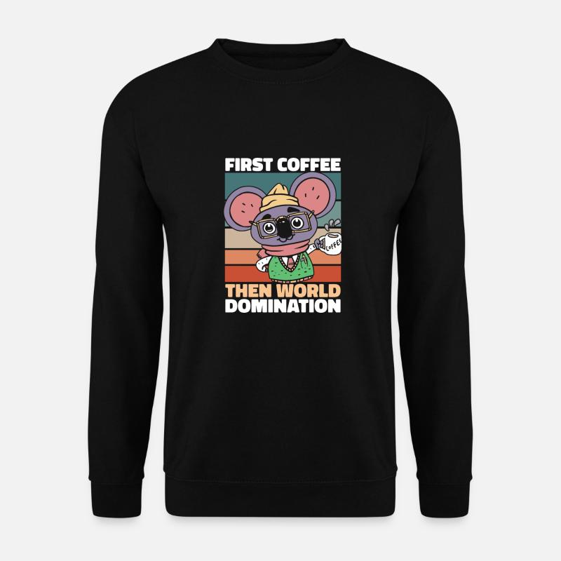 Koalabär Kaffeegläser - Unisex Pullover - Schwarz