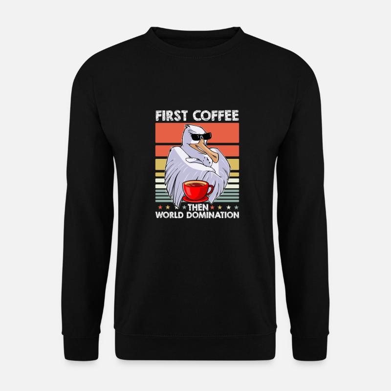 Seagull Sunglasses Coffee - Unisex Sweatshirt - black