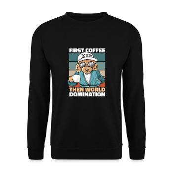Lunettes de soleil Poodle Coffee - Sweat-shirt Unisexe - noir - Devant - Alina (178cm) & Michal (187cm)