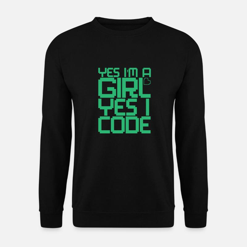 Developer Coder Programmer Girl - Unisex Sweatshirt - black