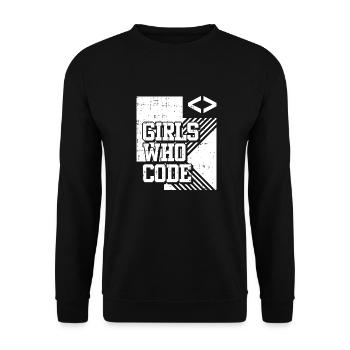 Développeur Coder Programmeur Girl - Sweat-shirt Unisexe - noir - Devant - Alina (178cm) & Michal (187cm)