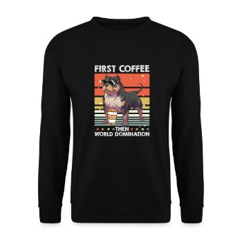 American Bully Coffee - Sweat-shirt Unisexe - noir - Devant - Alina (178cm) & Michal (187cm)