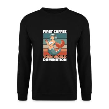Mermaid Mermaid Coffee - Unisex Sweatshirt - black - Front - Alina (178cm) & Michal (187cm)