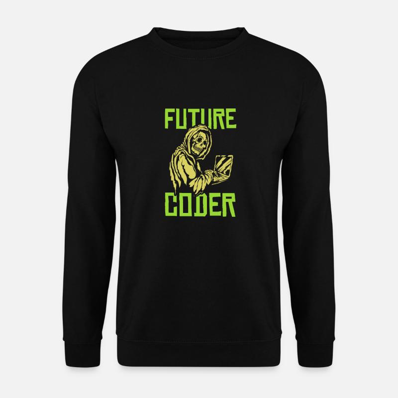 Developer Coder Programmer Skull - Unisex Sweatshirt - black