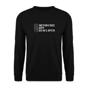 Développeur Codeur Programmeur Développeur - Sweat-shirt Unisexe - noir - Devant - Alina (178cm) & Michal (187cm)