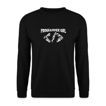 Développeur Coder Programmeur Girl - Sweat-shirt Unisexe - noir - Devant - Alina (178cm) & Michal (187cm)