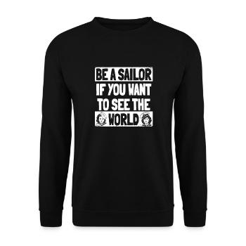 Segeln Segler Segelboot - Unisex Pullover - Schwarz - Vorne - Alina (178cm) & Michal (187cm)