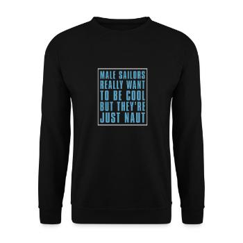 Voilier à voile drôle - Sweat-shirt Unisexe - noir - Devant - Alina (178cm) & Michal (187cm)