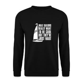 Voilier à voile drôle - Sweat-shirt Unisexe - noir - Devant - Alina (178cm) & Michal (187cm)