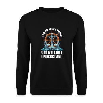 Segeln Segler Segelboot Anker - Unisex Pullover - Schwarz - Vorne - Alina (178cm) & Michal (187cm)