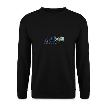 Évolution des mécaniciens d’aéronefs - Sweat-shirt Unisexe - noir - Devant - Alina (178cm) & Michal (187cm)