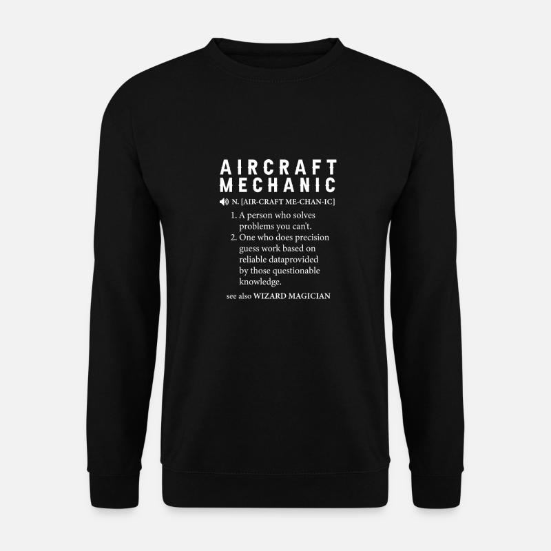Définition du mécanicien d’aéronef - Sweat-shirt Unisexe - noir
