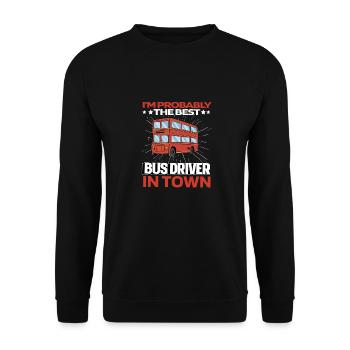 Bus Bus Driver - Unisex Sweatshirt - black - Front - Alina (178cm) & Michal (187cm)
