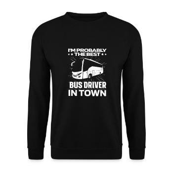 Bus Bus Driver - Unisex Sweatshirt - black - Front - Alina (178cm) & Michal (187cm)