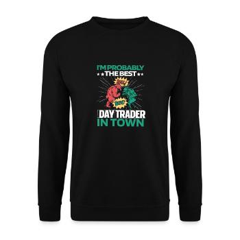 Day Trading Day Trader Taurus Bear - Unisex Sweatshirt - black - Front - Alina (178cm) & Michal (187cm)