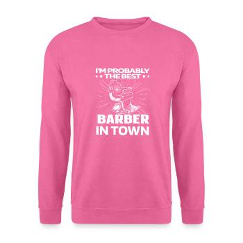 Barber Barbershop Stuhl - Unisex Pullover - Pink - Vorne