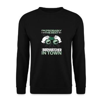 Jumelles ornithologiques - Sweat-shirt Unisexe - noir - Devant - Alina (178cm) & Michal (187cm)