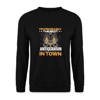 Antiques Antique dealers Anubis - Unisex Sweatshirt - black - Front - Alina (178cm) & Michal (187cm)