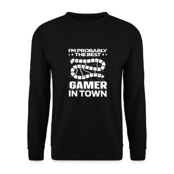 Board Game Board Game Funny - Unisex Sweatshirt - black - Front - Alina (178cm) & Michal (187cm)