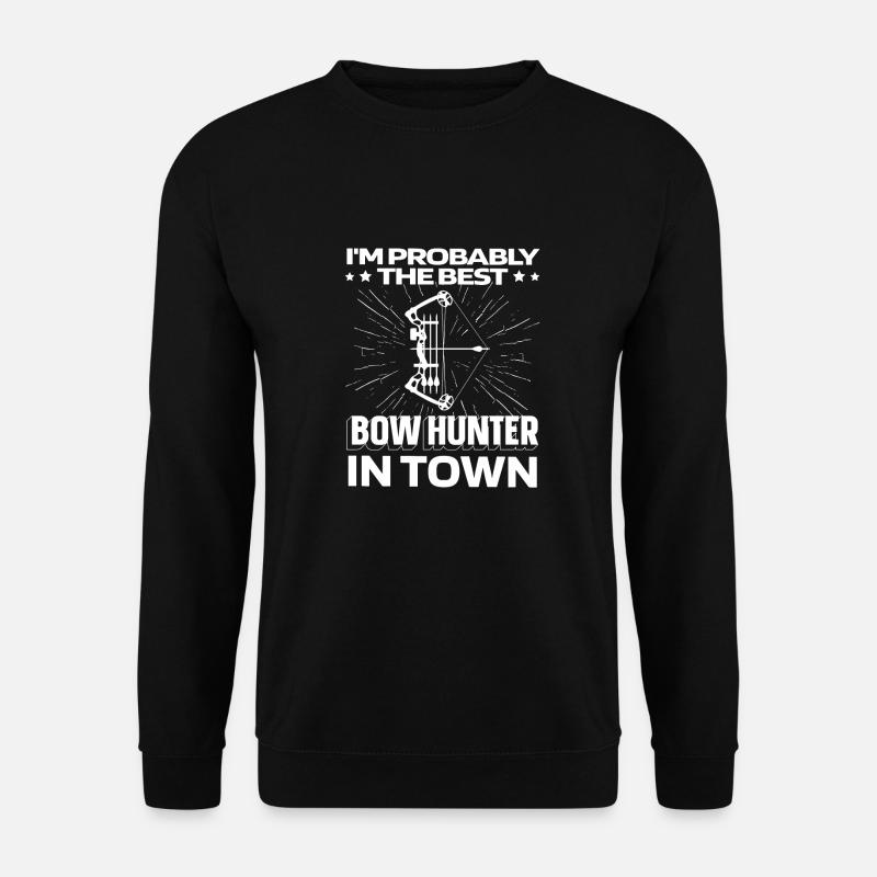 Bowhunting Bowhunter Funny - Unisex Sweatshirt - black