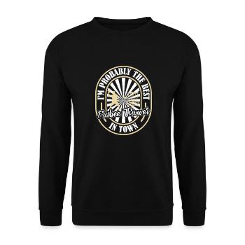 Frisbee drôle - Sweat-shirt Unisexe - noir - Devant - Alina (178cm) & Michal (187cm)