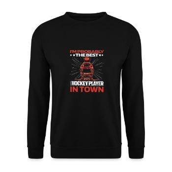 Eishockey Lustig - Unisex Pullover - Schwarz - Vorne - Alina (178cm) & Michal (187cm)