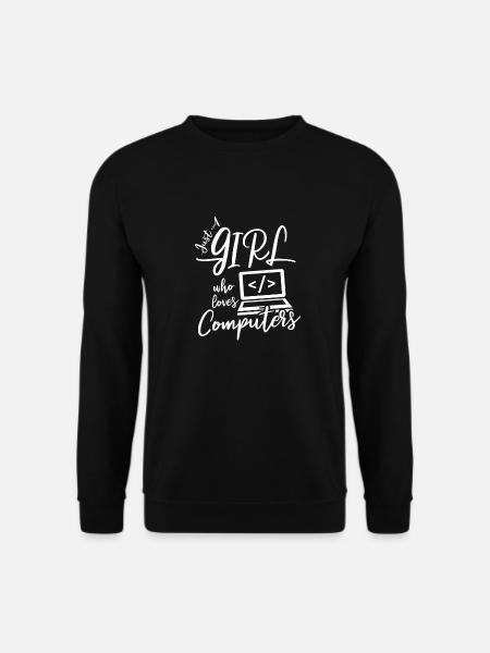 Developer Coder Programmer Girl - Unisex Sweatshirt - black