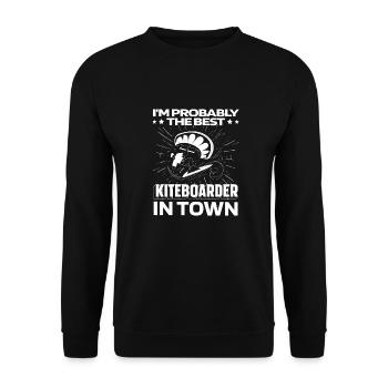 Kitesurfer Kitesurfing Kitesurfing Funny - Unisex Sweatshirt - black - Front - Alina (178cm) & Michal (187cm)