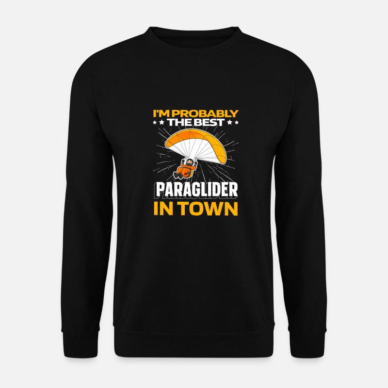 Paragleiter Paragleiten Lustig - Unisex Pullover - Schwarz