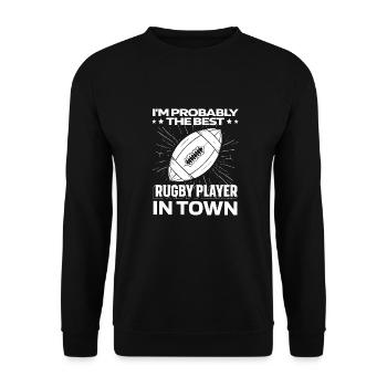 Plaisir du rugby - Sweat-shirt Unisexe - noir - Devant - Alina (178cm) & Michal (187cm)