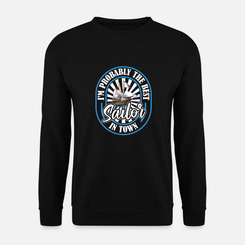 Sailing Sailboat Funny - Unisex Sweatshirt - black