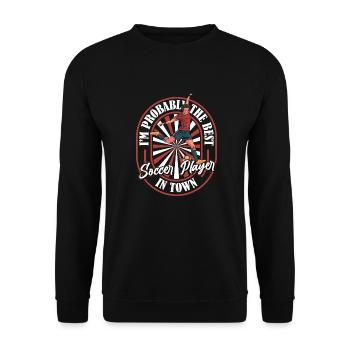 Footballeur Footballeur Drôle - Sweat-shirt Unisexe - noir - Devant - Alina (178cm) & Michal (187cm)