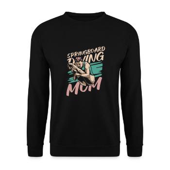 Turmspringen Turmspringer Mama - Unisex Pullover - Schwarz - Vorne - Alina (178cm) & Michal (187cm)