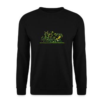 Hobby Gardener Garden Vegetables - Unisex Sweatshirt - black - Front - Alina (178cm) & Michal (187cm)
