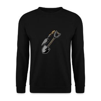 Hobbygärtner Garten Schaufel - Unisex Pullover - Schwarz - Vorne - Alina (178cm) & Michal (187cm)
